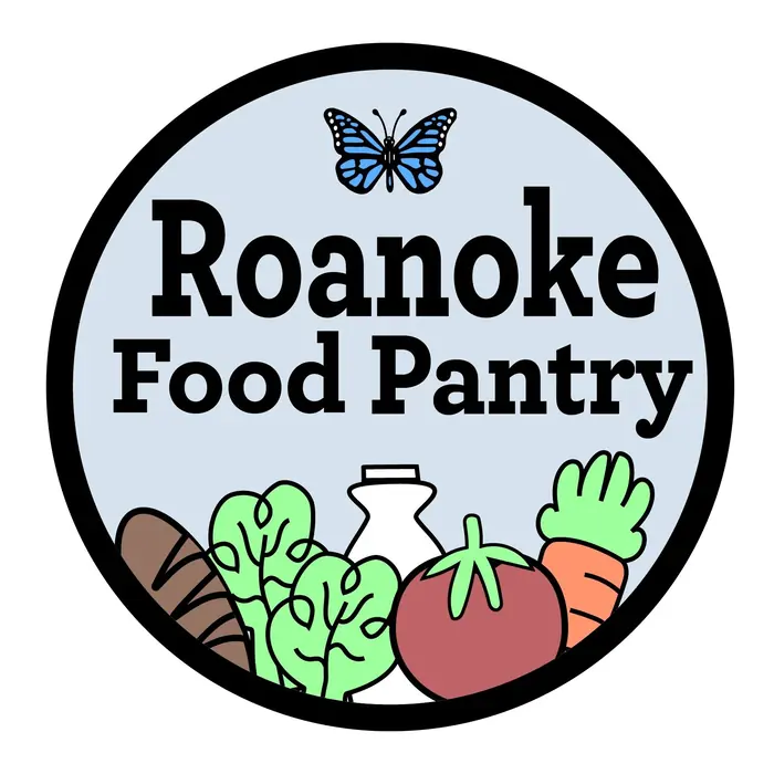 Roanoke Food Pantry circular logo with vegetables