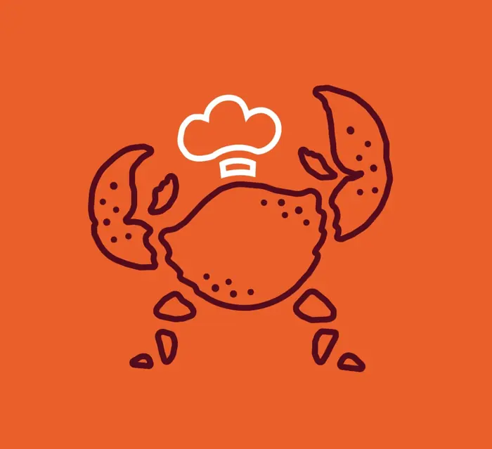 T-Mac’s Cajun Pot crab mark wearing a chef’s hat